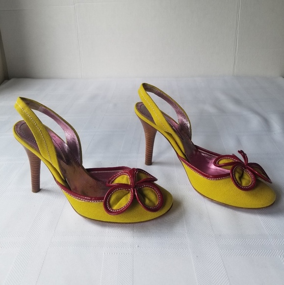 3 for $65! ETRO Floral Heels Slingbacks Euro US 8 - Picture 4 of 8